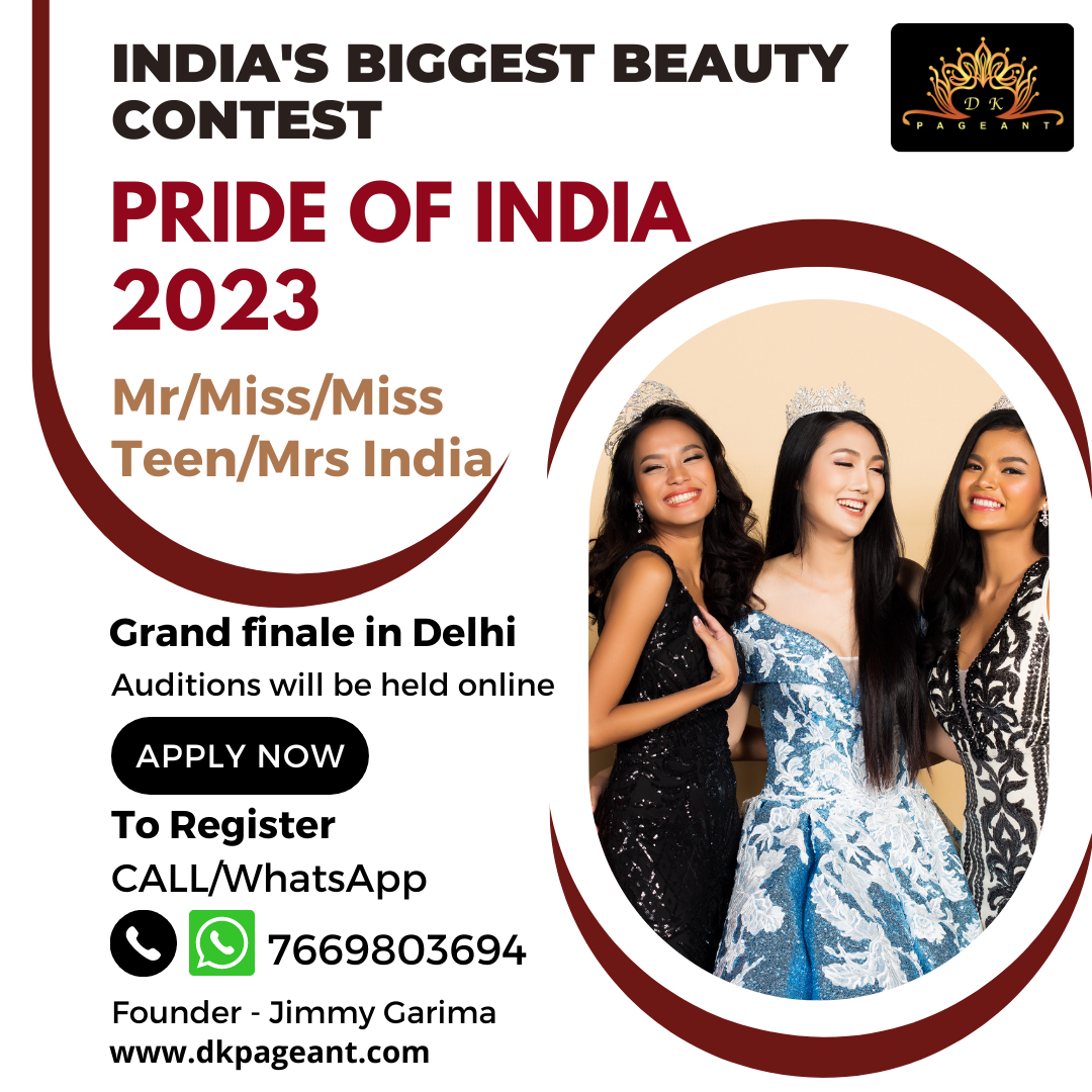 Register to Participate in Pride of India 2023 Beauty Pageant Contest