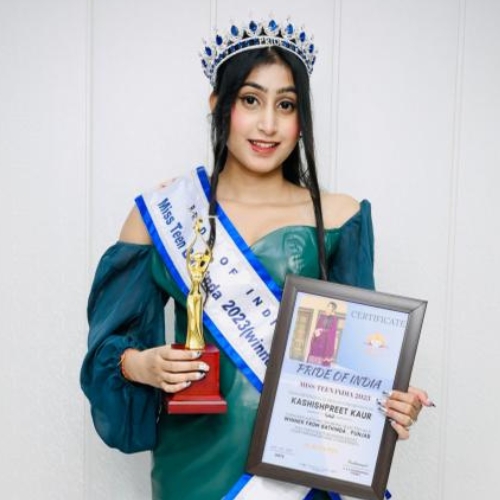 Kashish, Miss Teen Bathinda 2023, Pride of India 2023, Beauty Contest Organised By DK Pageant