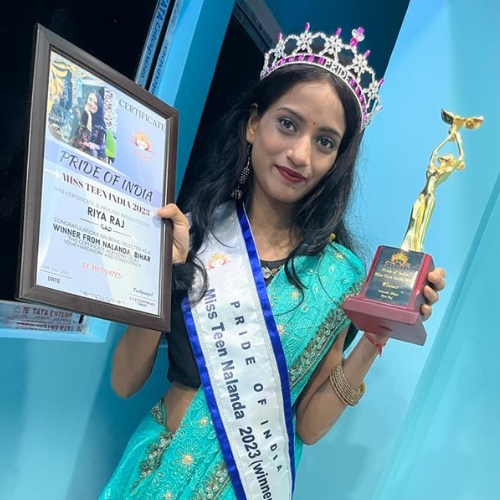 Riya raj, Miss Teen Nalanda 2023, Pride of India 2023, Beauty Contest By DK Pageant