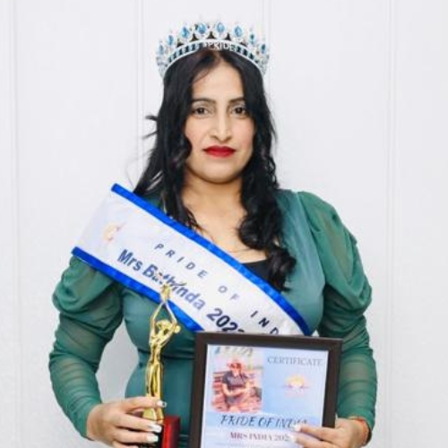 Mrs Rajwinder Kaur, Mrs Bathinda 2023 Winner, Pride of India 2023, नारी सौंदर्य प्रतियोगिता, Beauty Contest By DK Pageant