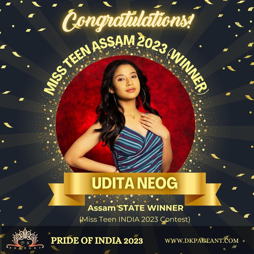 Udita Neog-Miss Teen Assam 2023-Winner-Assam-State-Winner-Miss Teen India-2023-Pride of India-DK pageant